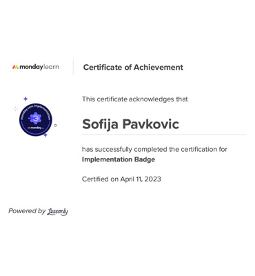 Certificate of Achievement Implementation Badge