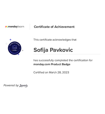 Certificate of Achievement Product Badge