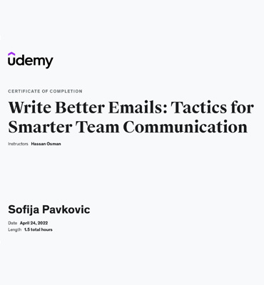 Write Better Emails course